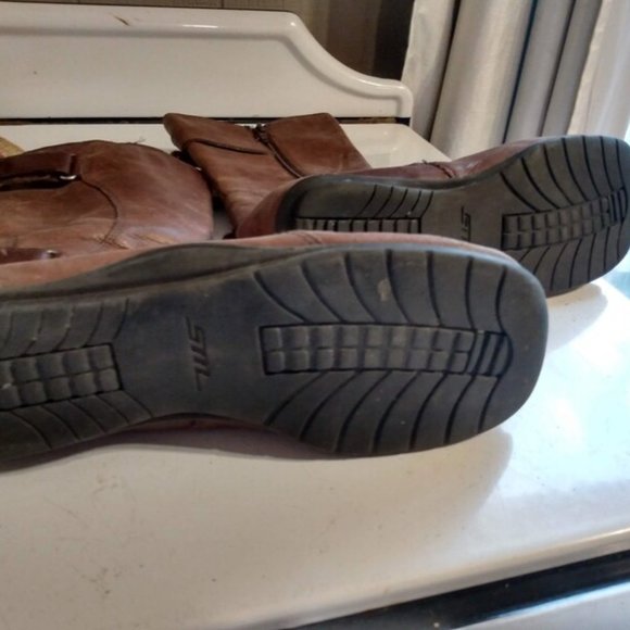 Vintage Steve Madden Distressed Soft Leather Boots "Boulder" 7.5 Mid Calf - Picture 8 of 9